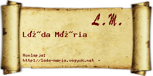 Láda Mária névjegykártya