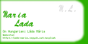 maria lada business card