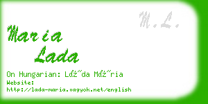 maria lada business card